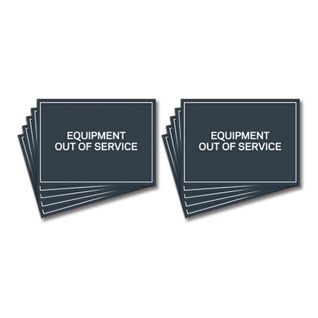 "Equipment Out Of Service" Sign - C - 10 Pack