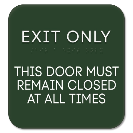 Exit Stair Sign: No Roof Access (Back of House)