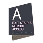 Exit Stair Sign: No Roof Access