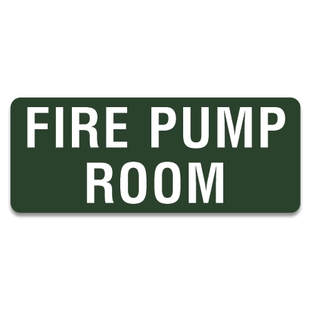 Fire Pump Room Label