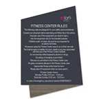 Fitness Center Rules Sign