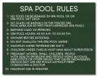 Florida Spa Pool Rules Sign