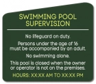 Front Desk Pool Supervision Sign - NJ Compliant