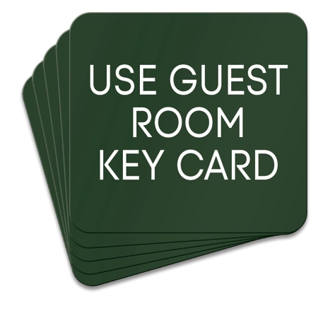 Guest Room Key Card Decal - 5 Pack