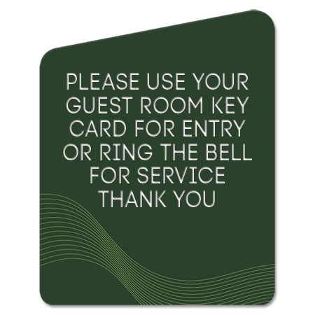 Guest Room Key Card Sign - Exterior Version
