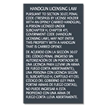 Handgun Licensing Law Sign (30.07) - Open Carry