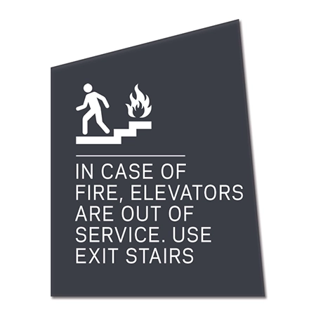 In Case of Fire, Elevators Are Out of Service...No Braille