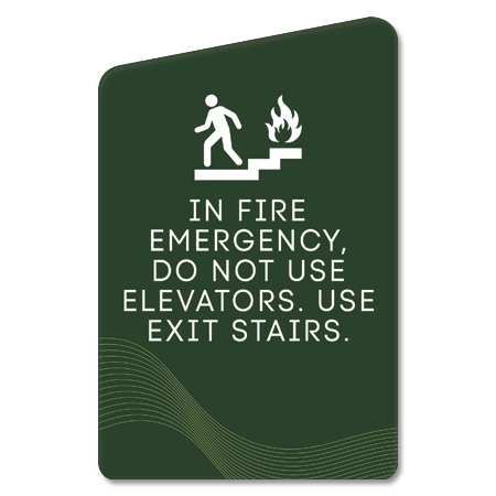 In Fire Emergency, Do Not Use Elevator...
