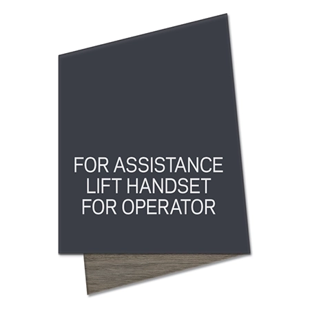 Lift Handset for Operator Sign