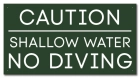 Maricopa County, Arizona No Diving Sign