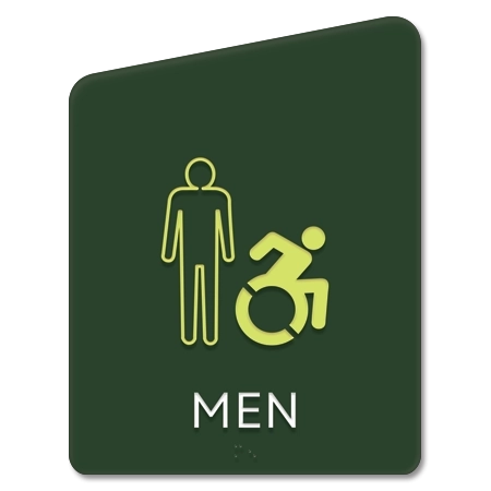 Men Sign w/Male & Dynamic ISA Symbols