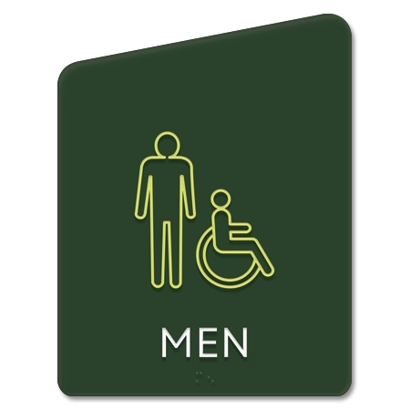 Men Sign w/Male & ISA Symbols