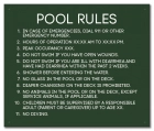 Montgomery County, Alabama Pool Rules and Regulations Sign