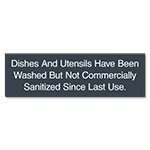 Not Commercially Sanitized Sign - Alabama Compliant
