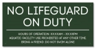 Oregon No Lifeguard On Duty Sign