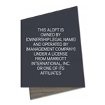 Owner/Operator Plaque