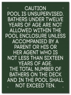 Province Pool Rules Sign - Ontario Compliant: Canada