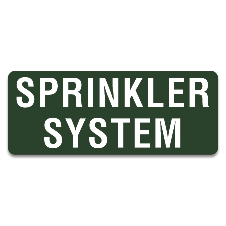Sprinkler System Label
