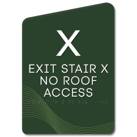 Stair Sign: Ground Floor Stairwells w/Exit