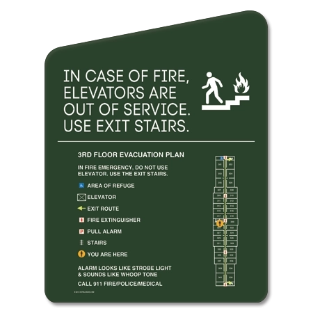 Standard Elevator Evacuation Plans - CA Compliant