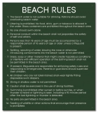 State Pool Sign - Beach Rules - Illinois Compliant
