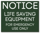 State Pool Sign - Life Saving Equipment - Illinois Compliant