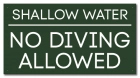 State Pool Sign - No Diving - Arizona and South Carolina Compliant