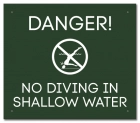 State Pool Sign - No Diving - Maryland Compliant