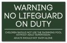 State Pool Sign - No Lifeguard - North Carolina Compliant