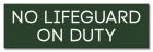 State Pool Sign - No Lifeguard on Duty - Montana Compliant