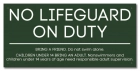 State Pool Sign - No Lifeguard on Duty - Oregon Compliant