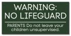 State Pool Sign - No Lifeguard on Duty - Oregon Compliant