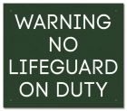 State Pool Sign - No Lifeguard Wading Pool - North Carolina Compliant