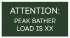 State Pool Sign - Peak Bather Load - Utah Compliant