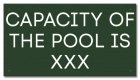 State Pool Sign - Pool Capacity - Montana Compliant