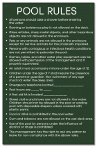 State Pool Sign - Pool Rules - Arkansas Compliant