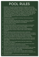 State Pool Sign - Pool Rules - Illinois Compliant