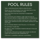 State Pool Sign - Pool Rules - Montana Compliant
