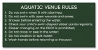 State Pool Sign - Pool Rules - New Mexico