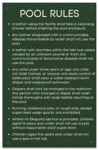 State Pool Sign - Pool Rules - Utah Compliant