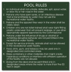 State Pool Sign - Pool Rules - West Virginia Compliant