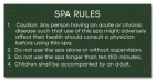 State Pool Sign - Spa Rules - Missouri Compliant