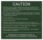 State Pool Sign - Spa Rules - North Carolina Compliant