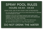 State Pool Sign - Spray Pool Rules - Montana Compliant