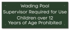 State Pool Sign - Wading Pool Rules - OK Compliant