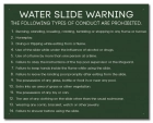 State Pool Sign - Water Slide Rules - Nevada Compliant