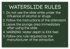State Pool Sign - Waterslide Rules - Wisconsin Compliant