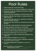 State Pool Signs - Pool Rules - South Carolina Compliant