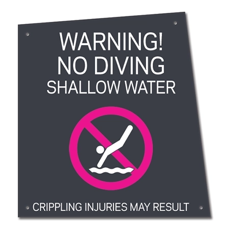 Warning No Diving Shallow Water