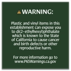 Warning Sign: Plastic and Vinyl